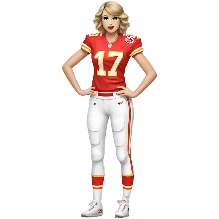 Taylor swift in chiefs jersey emoji