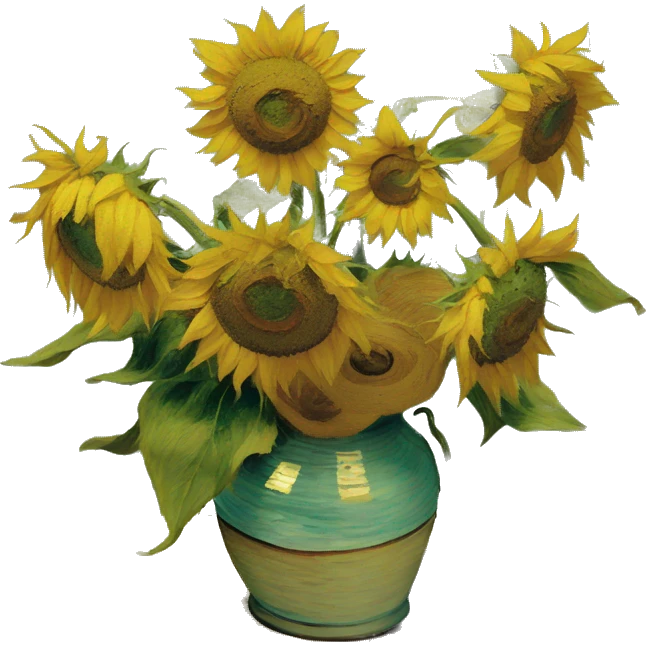 Van gogh sunflower painting  emoji