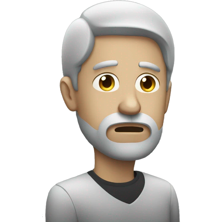 Sad man at work emoji