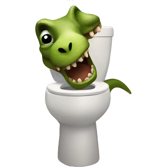 Dinosaur on toilet  emoji