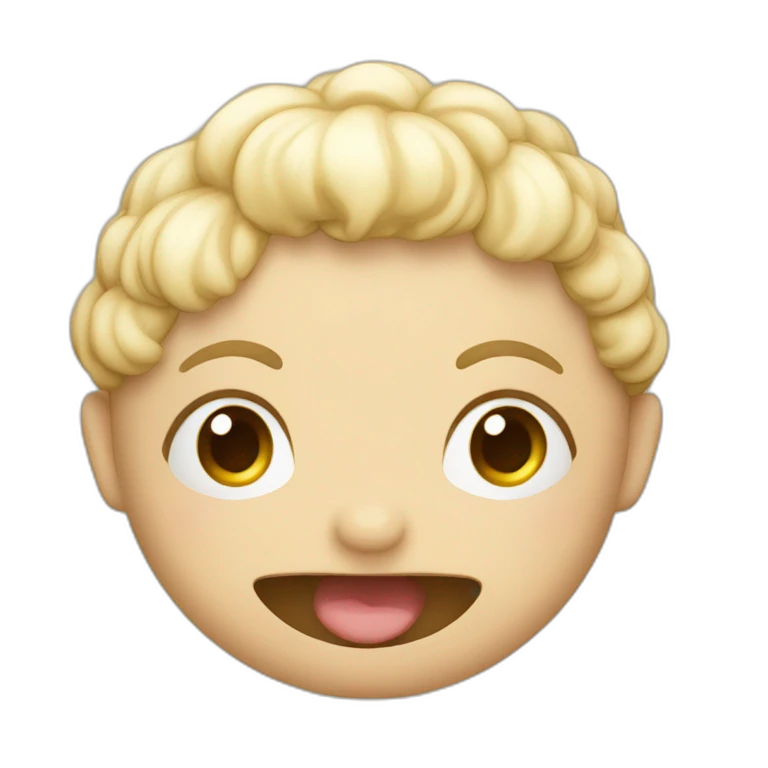 Une crotte qui fait le signe kawaii emoji