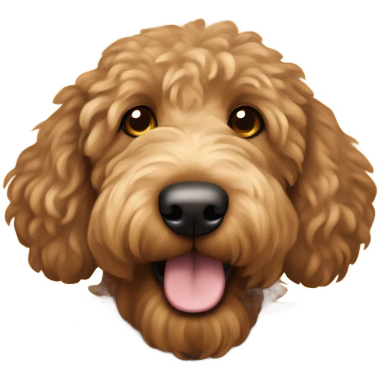 Brown Golden doodle emoji
