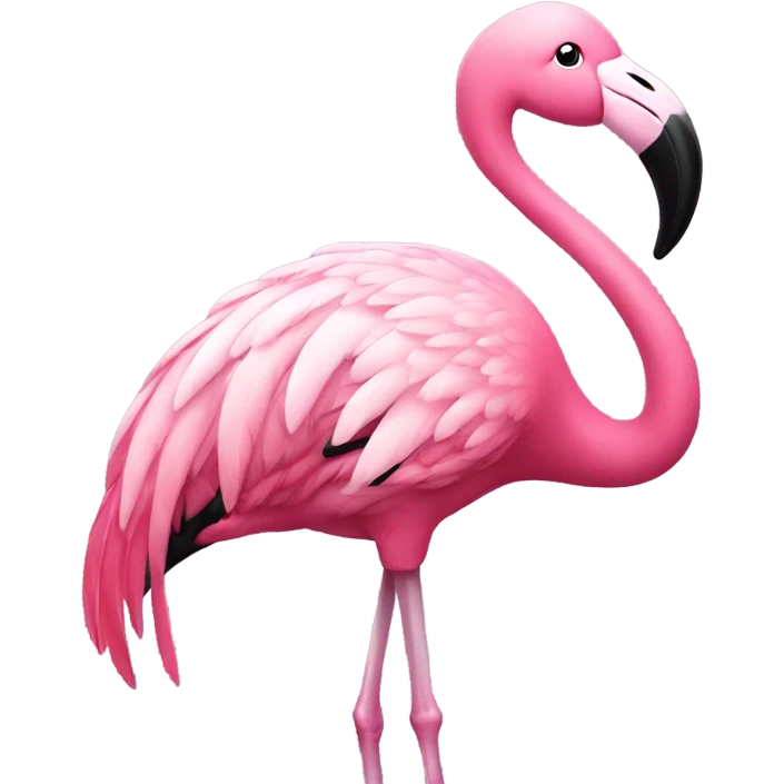 Bubbly flamingo emoji