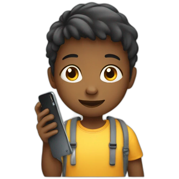 a child using phone emoji