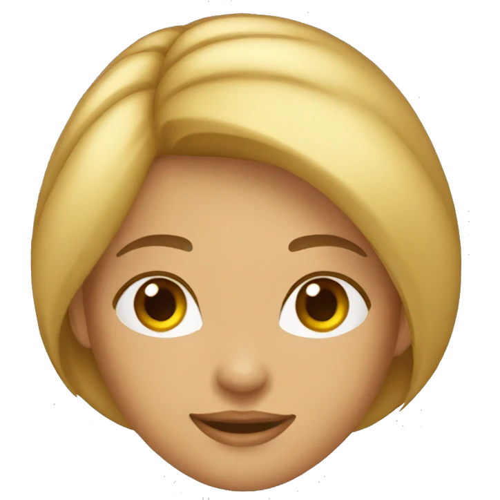 emoji mulher branca, cabelo castanho claro, cabelo liso emoji