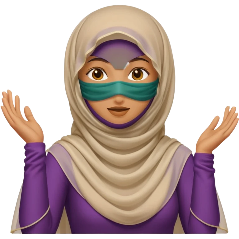 fully veiled woman dancing face also face covered emoji