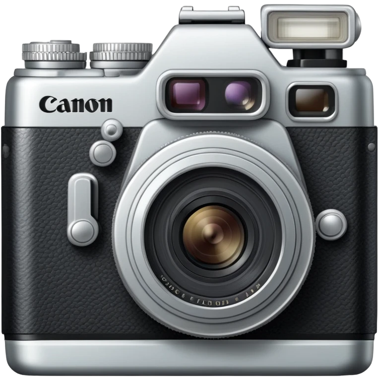 Camera canon vintage silver color aesthetic  emoji