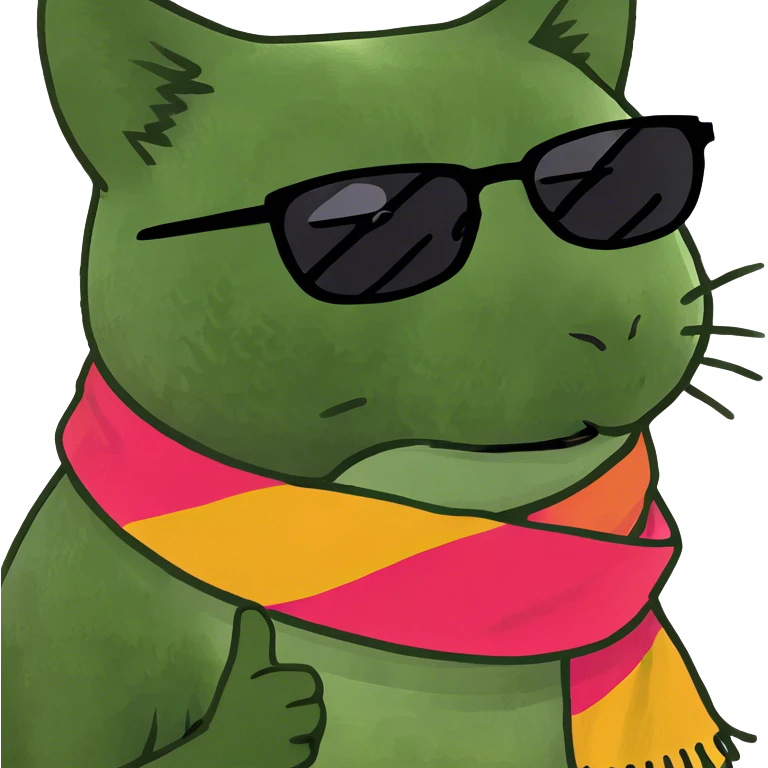 Cat with sunglasses emoji