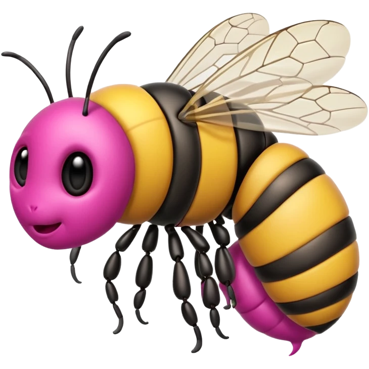 Bee Magenta Larvae emoji