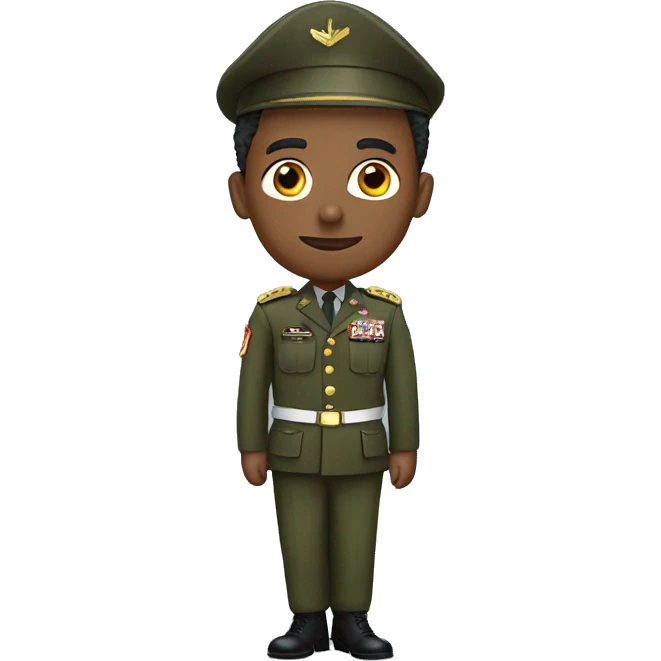 A guy in a military uniform emoji