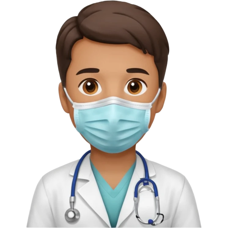 The doctor is wearing a full-face mask
 emoji