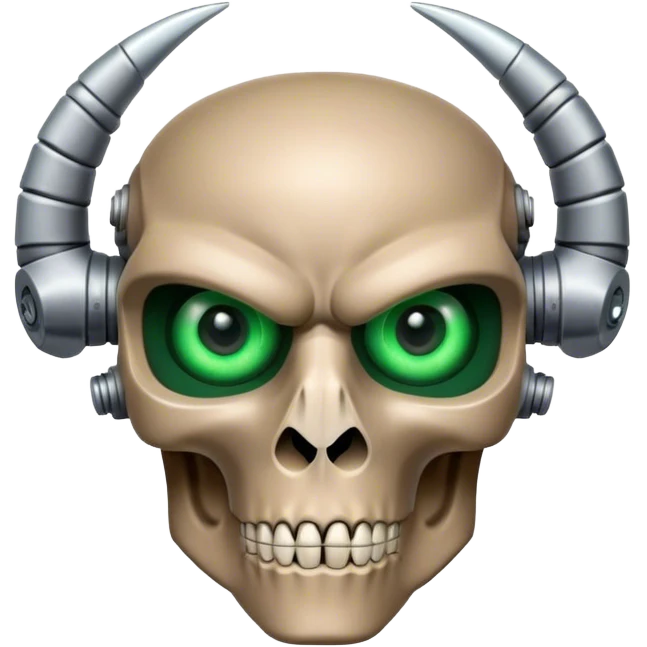 A terminator Ram with green eyes emoji