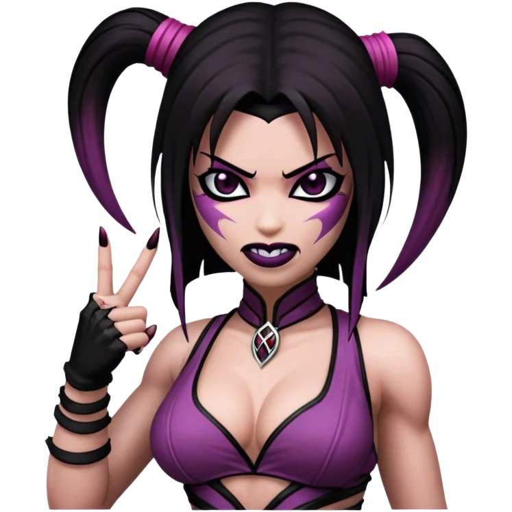 Mileena Mortal Kombat X middle finger emoji