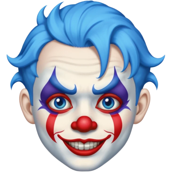 BLUE HAIRED DEVIL CLOWN emoji
