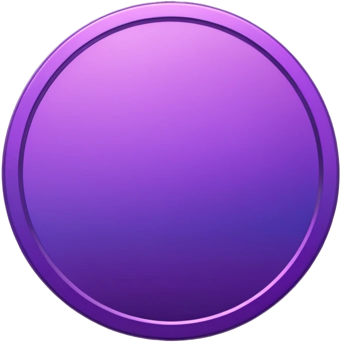 Purple modern Gradient coin 3d emoji