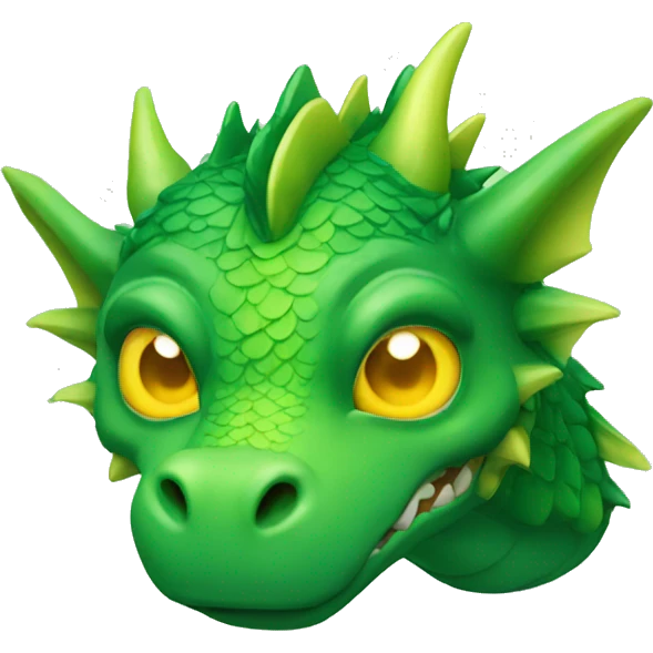 Green Dragon with yellow eyes  emoji
