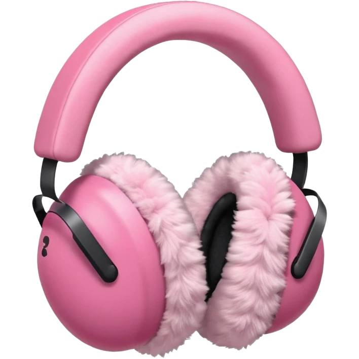 Earmuffs: pink emoji
