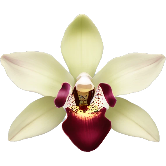 Cymbidium orchid flower emoji