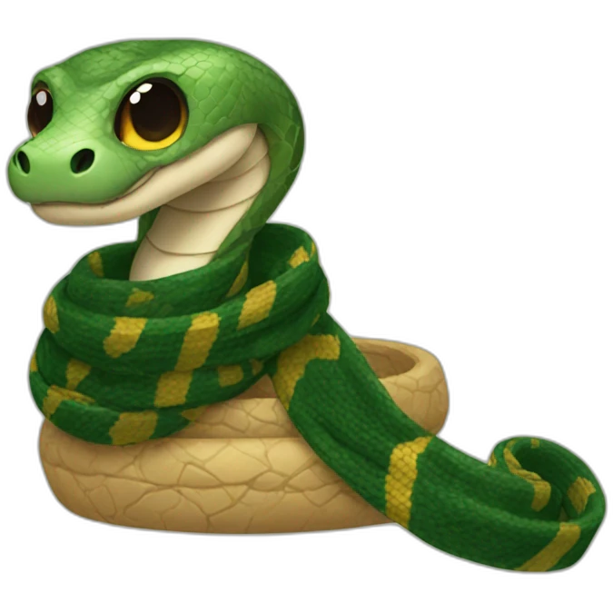 Snake wearing scarf hogwarts emoji