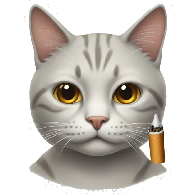 Cat with cigaret emoji