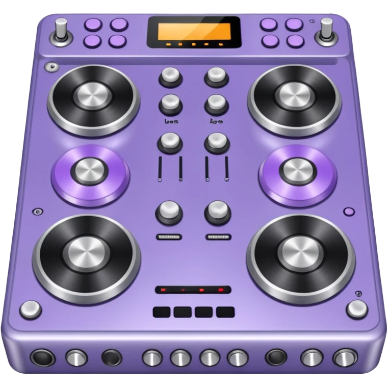 a lavender colored dj deck emoji
