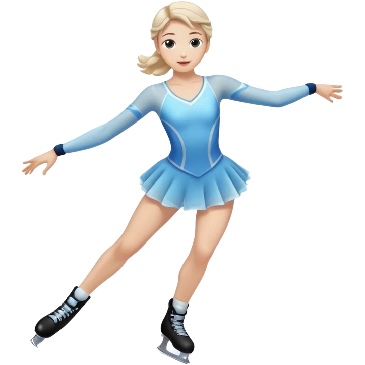 figure skating on ice
 emoji
