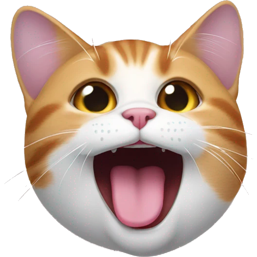 Cat sticking out tongue emoji