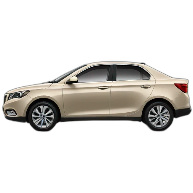 Car Geely CK beige color view from the side emoji