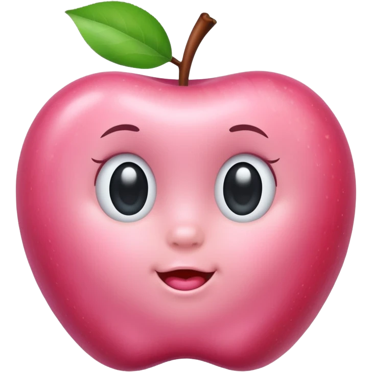 baby pink colored apple emoji