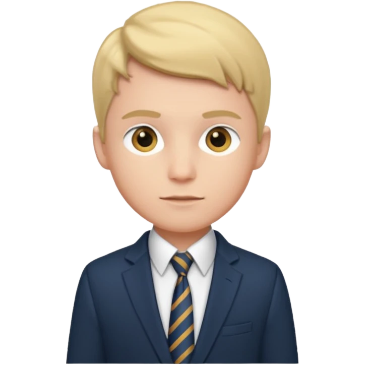 Young man, tailored trousers, a crisp button-down shirt, a blazer, and tie

 emoji