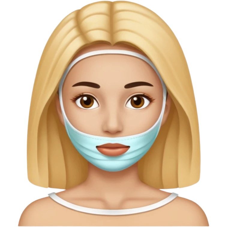 women beauty facial mug mask emoji