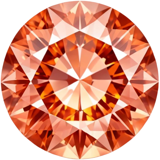 Padparadscha sapphire gemstone with unique salmon pink-orange color and brilliant facets emoji