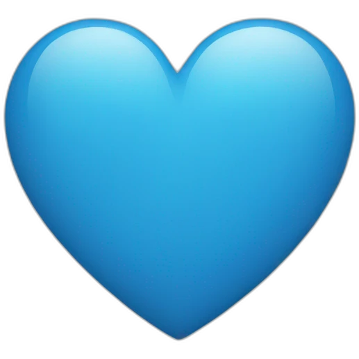 Heart blue emoji