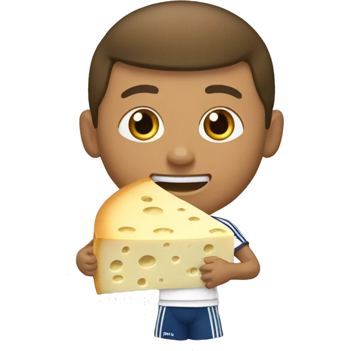 Mbappé qui mange du fromage emoji