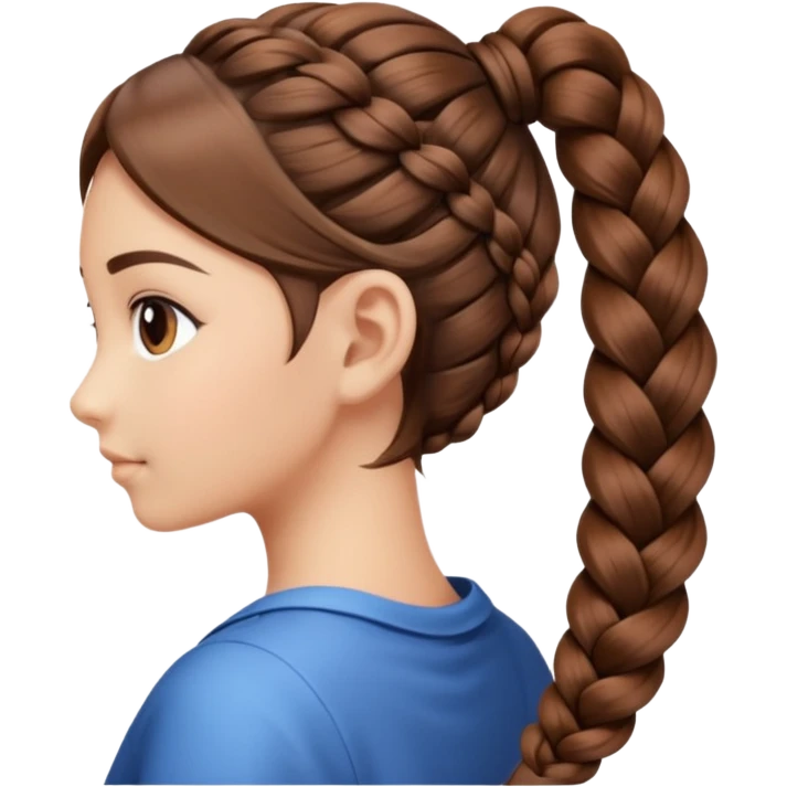 just hair braided hair tail emoji