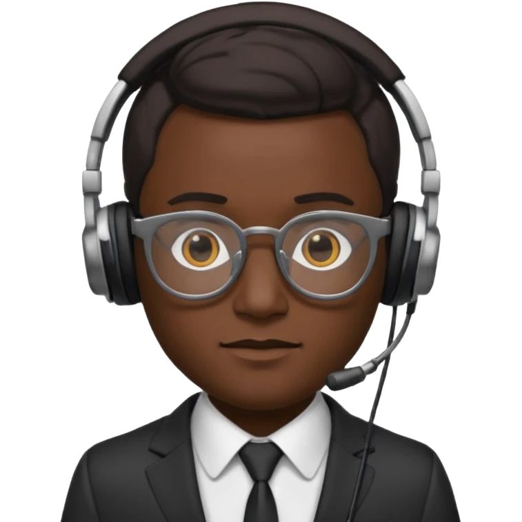 speaker in suits with headphone emoji