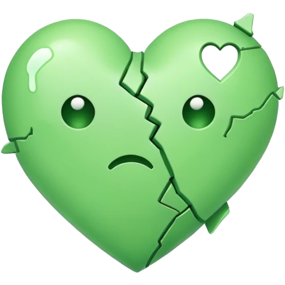 Light green heart break 💔 emoji