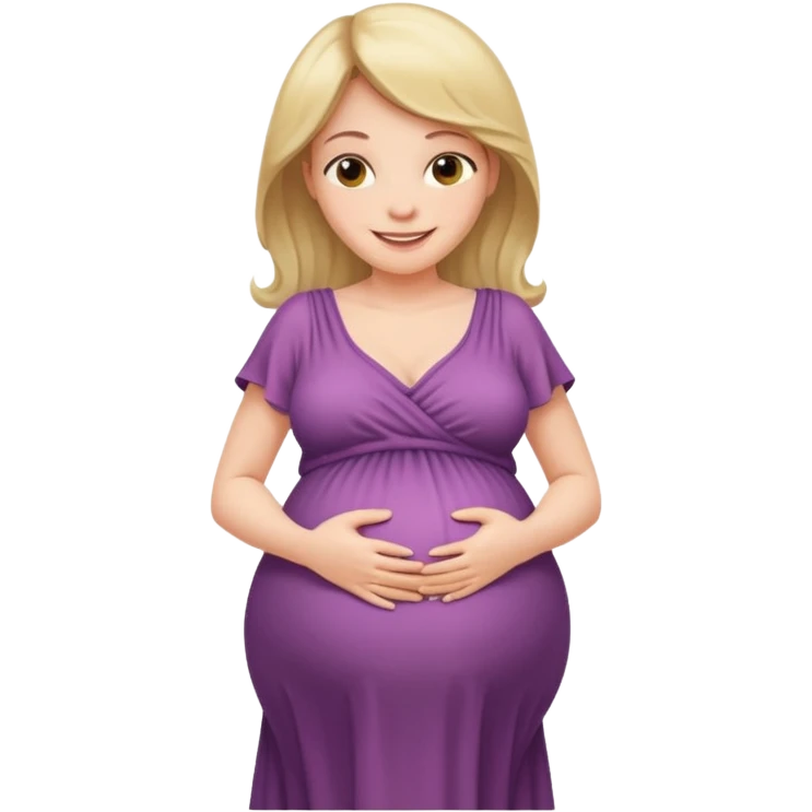 pregnant mother with her hands on womb emoji