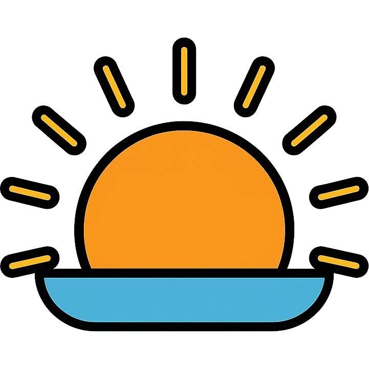sunrise with rays emoji
