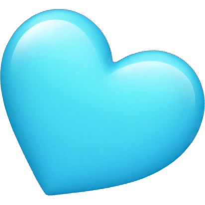 Light blue heart emoji