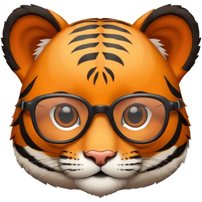 Orange Tiger cub with cool glasses.
 emoji