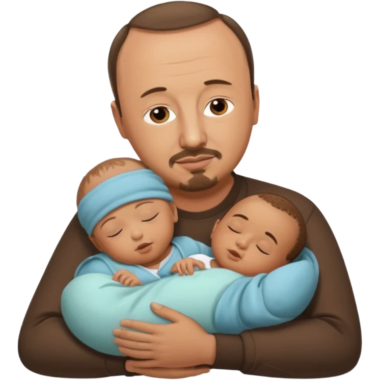 Rafael Benitez in his arms sleeping baby emoji