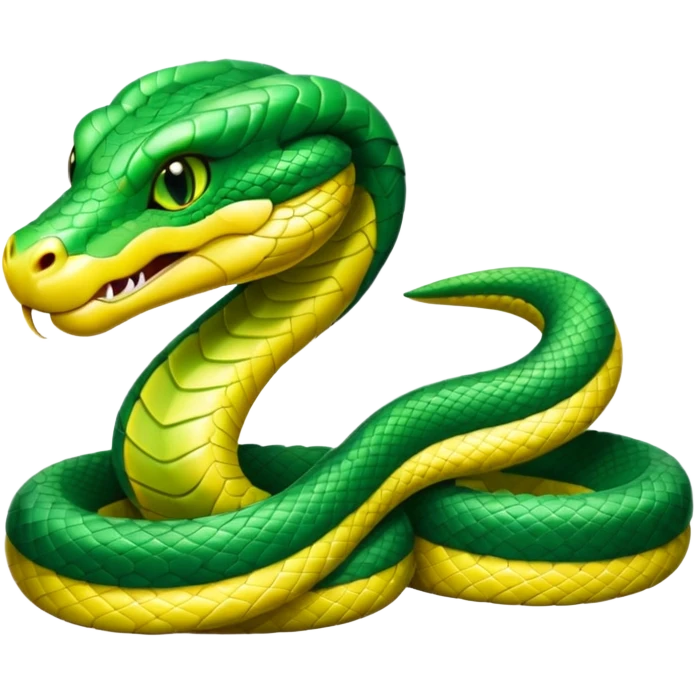 green viper cute emoji