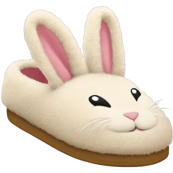 comfy fuzzy bunny slippers emoji