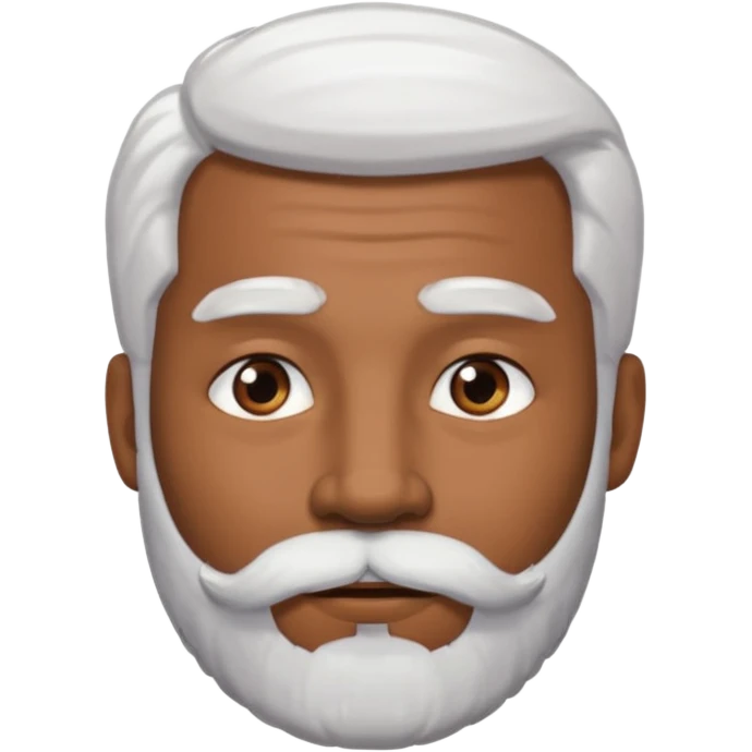 Hombre marrón con la pelada blanca y barba emoji