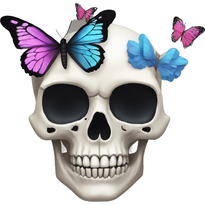 Skull butterflies emoji