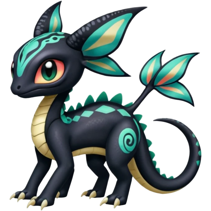 Colorful Exotic Meloetta-Toothless-Salandit-Stitch-Fakémon-creature-hybrid emoji