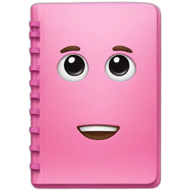 write in a pink notebook emoji