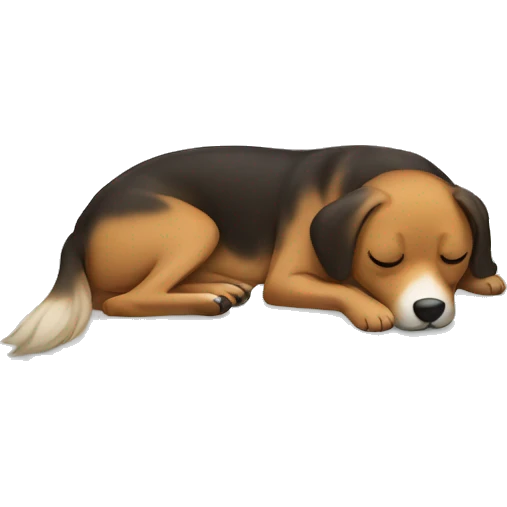 dog laying on a pillow sleeping emoji