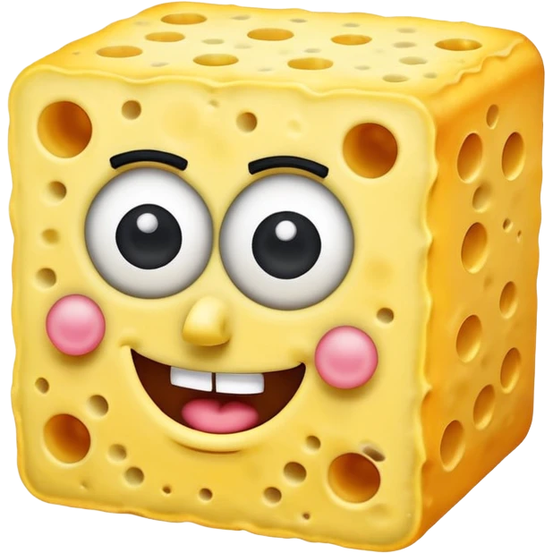 Give me a spongebob make it yellow but in cheese  emoji